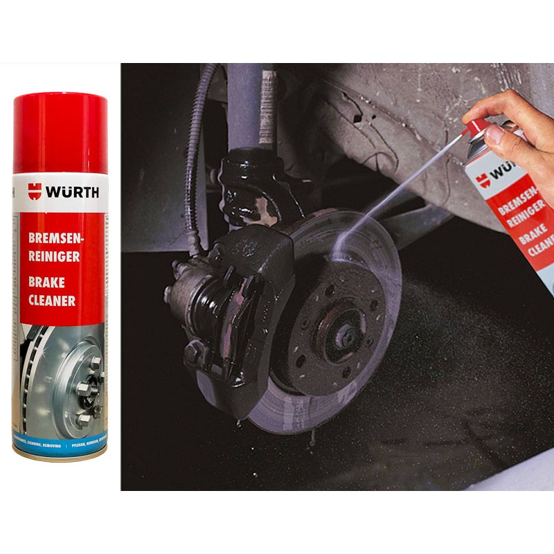 Xịt Vệ Sinh Thắng Xe Tẩy Dầu Mỡ Bụi Bẩn Wurth Brake Cleaner 500ml Tặng khăn