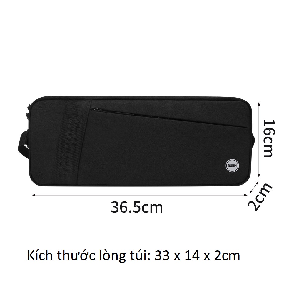 Túi đeo chéo đựng phụ kiện công nghệ, điện thoại, tay cầm quay phim chống rung điện thoại, cáp sạc , ổ cứng BUBM BM0115