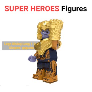 Lego Thanos Minifigures Nhân Vật + Giáp + Găng Tay Vô Cực Phiên Bản 2020 Hãng Pogo