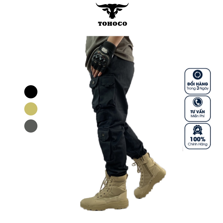 Quần Jogger Túi Hộp Lưng Thun Xuất Khẩu TOHOCO Phong Cách Bền Bỉ