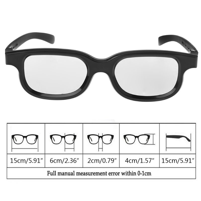 Kính 3D phân cực màu đen cho 3D TV Real D IMAX Cinemas