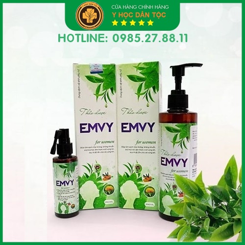 Dung Dịch Vệ Sinh Phụ Nữ EMVY 250ml - [CHÍNH HÃNG] - Giúp làm sạch âm đạo, ngăn ngừa nấm ngứa, hồng hào se khít