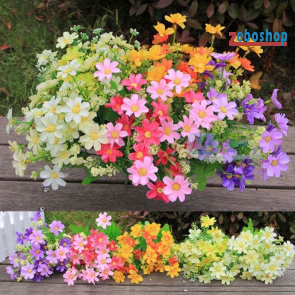 1 Bó 28 Hoa Cúc Nhân Tạo Dễ Thương Trang Trí Nhà Cửa / Tiệc Cưới