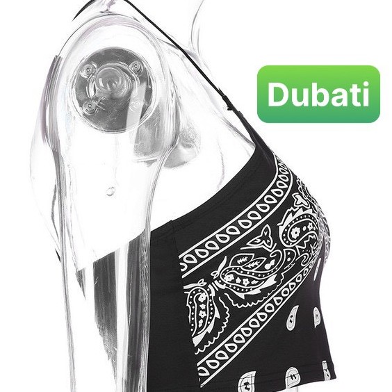 ÁO YẾM HỌA TIẾT THỔ CẨM, ÁO HAI DÂY, ÁO CROPTOP PHONG CÁCH ULZZANG - DUBATI FASHION
