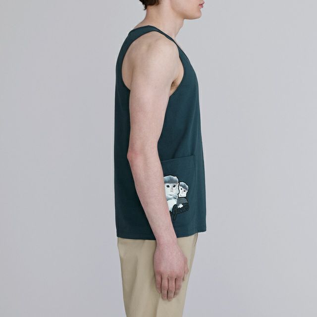Áo phông nam ba lỗ thiết kế Kim Jones của GU