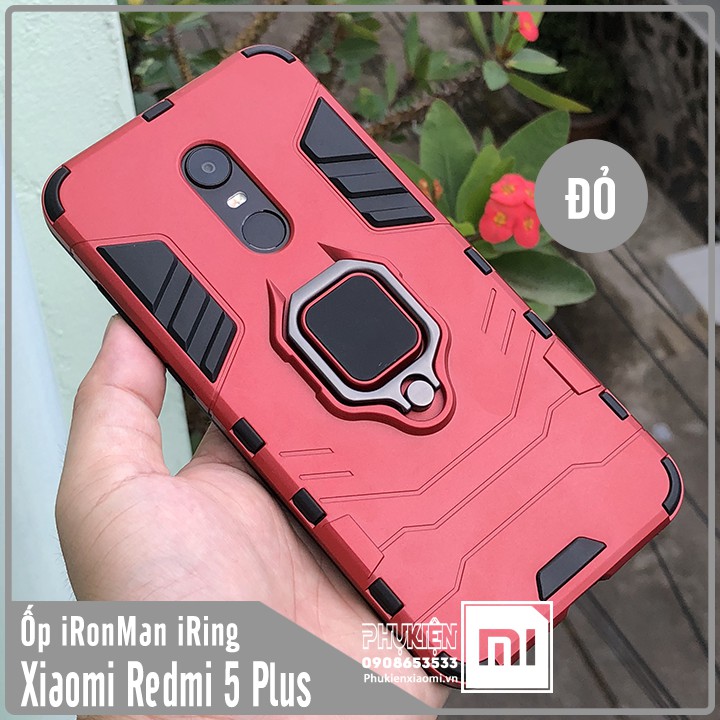 FREESHIP ĐƠN 99K_Ốp lưng Xiaomi Redmi 5 Plus iRON - MAN IRING Nhựa PC cứng viền dẻo chống sốc