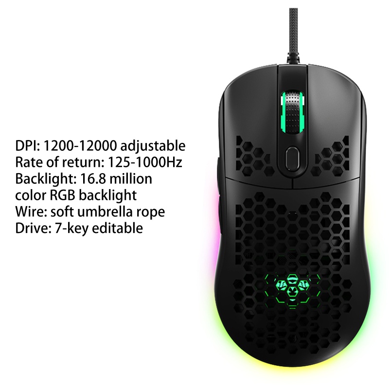 Chuột Quang Gaming 12000DPI RGB Cho Laptop