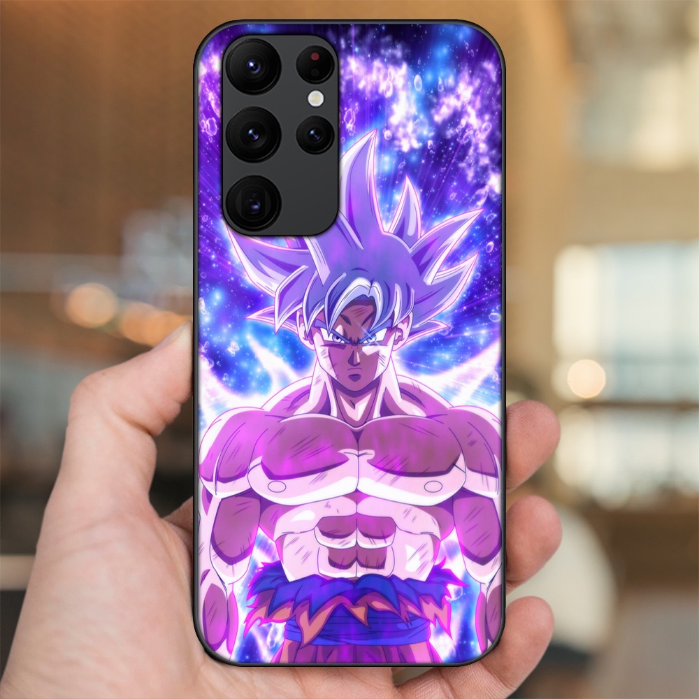 Ốp lưng Samsung S20 Ultra viền đen in hình Goku Dragon Ball