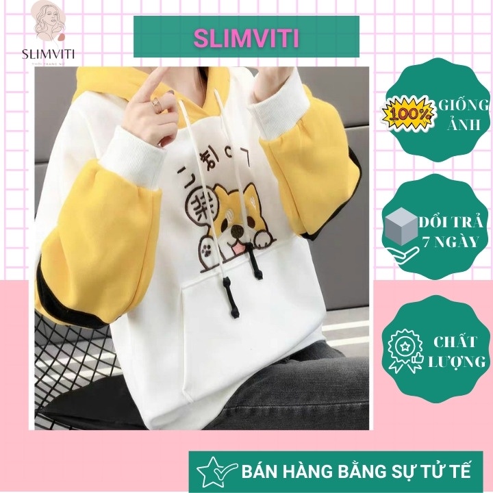 Áo hoodie cute form rộng nam nữ có dây kéo SLIMVITI KN01 | BigBuy360 - bigbuy360.vn