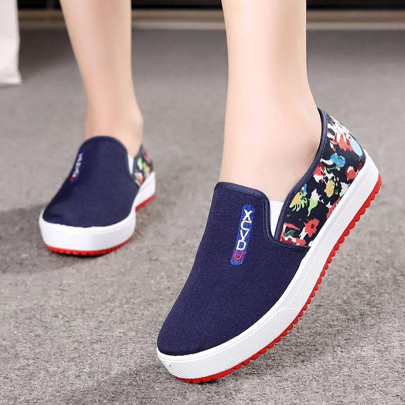 Giày Thể Thao canvas Màu Trắng/Đen Thời Trang Cho Nữ