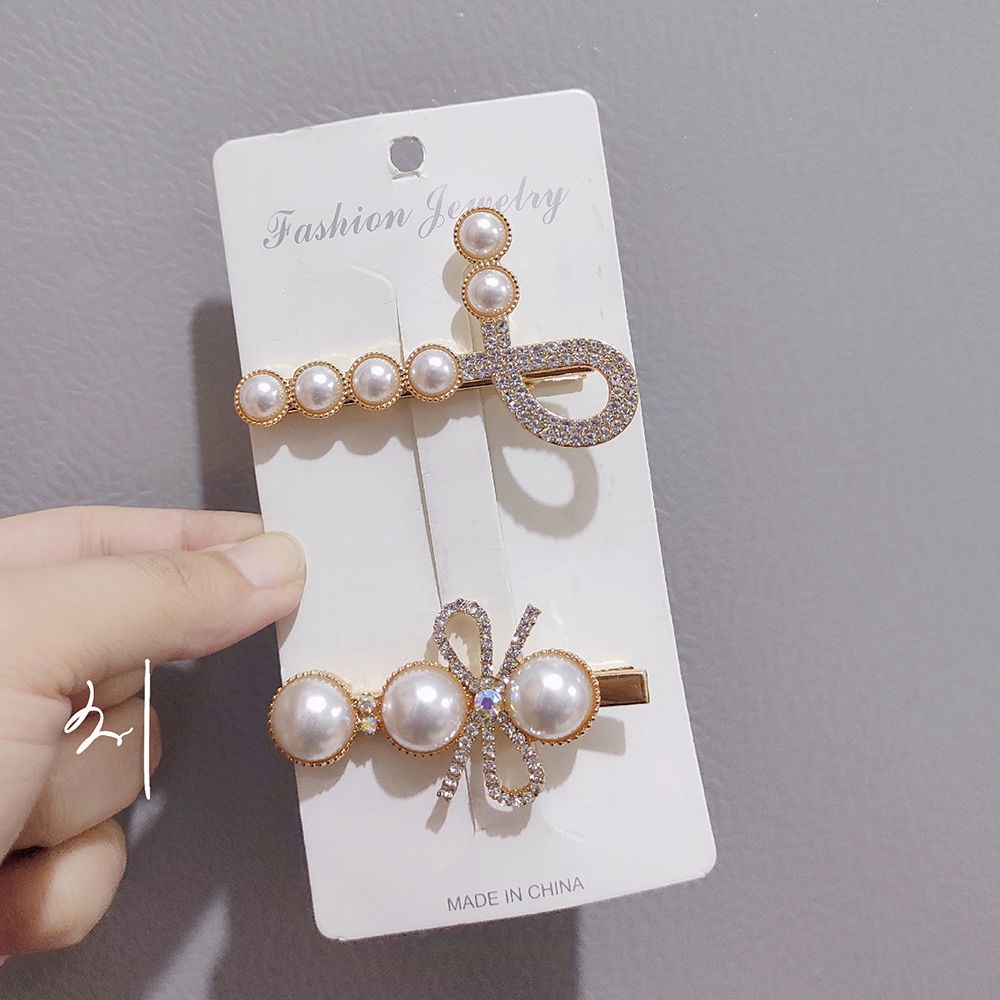 Kẹp Tóc Mái Đính Đá Phong Cách Hàn Quốc Cho Nữ