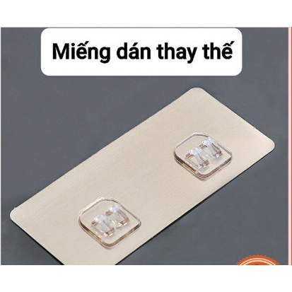 Miếng dán bạc thay thế kệ góc,kệ chữ nhật sắt dán tường,móc chậu-GÀI ĐÔI BẠC 6X14--K265