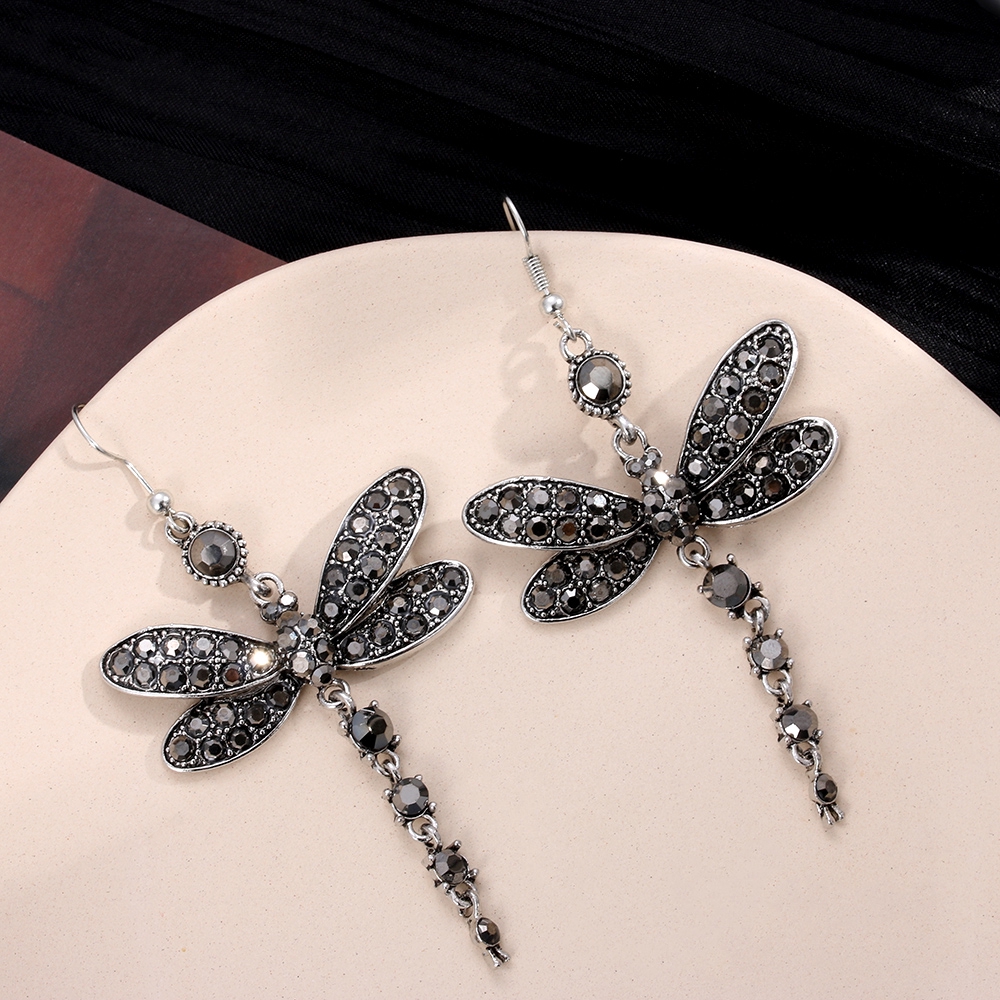 Hoa tai hình chuồn chuồn phong cách retro