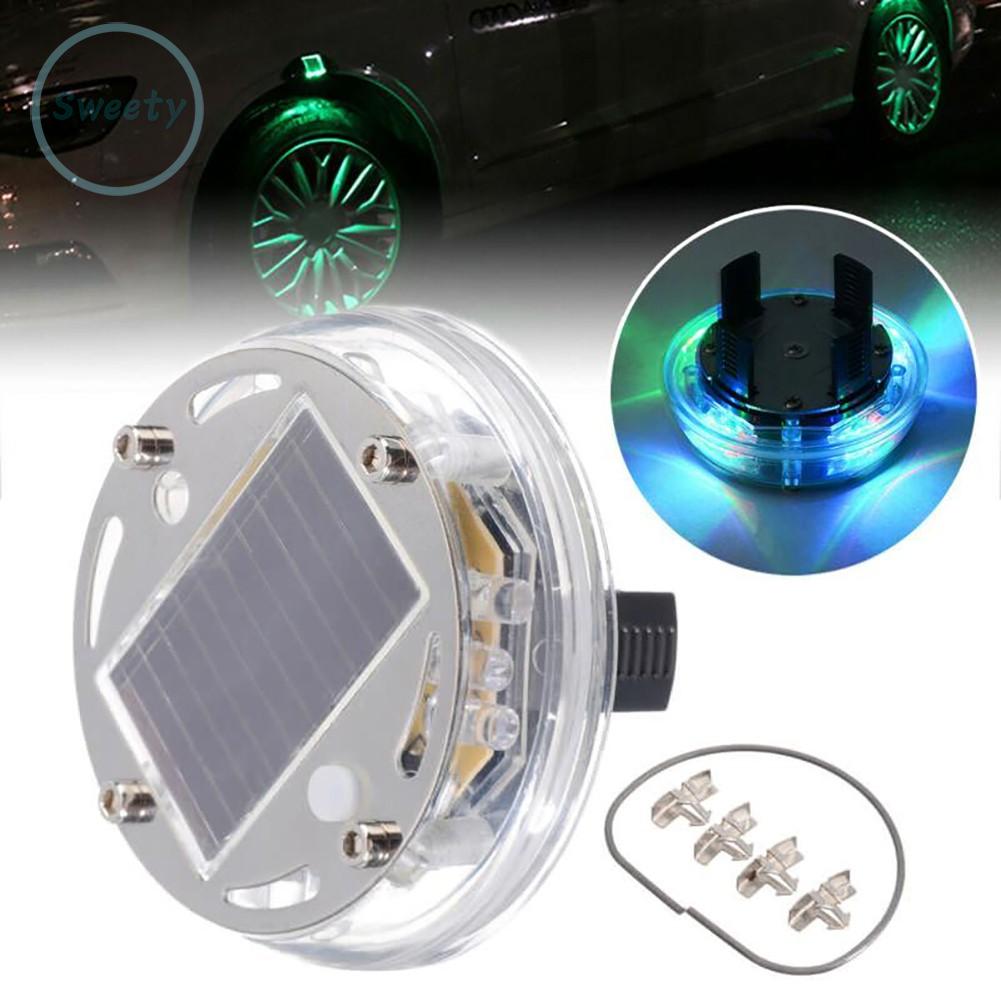 Đèn Led 12 Bóng Năng Lượng Mặt Trời Gắn Bánh Xe Hơi