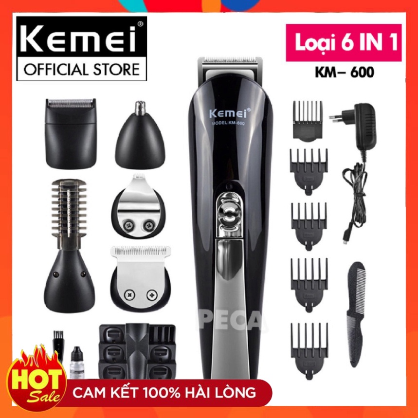Tông đơ cắt tóc chuyên nghiệp Kemei KM- 600, Tăng đơ cắt tóc trẻ em, người lớn, không dây