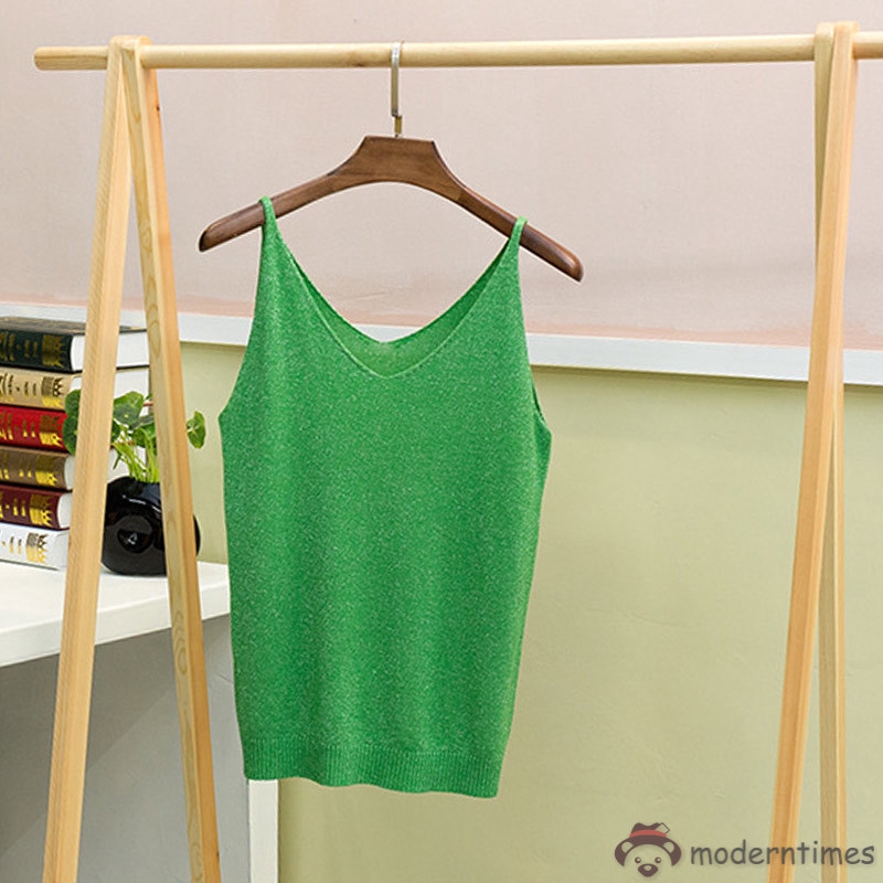 Áo Nữ Không Tay Cổ Chữ V Lấp Lánh Quyến Rũ | BigBuy360 - bigbuy360.vn