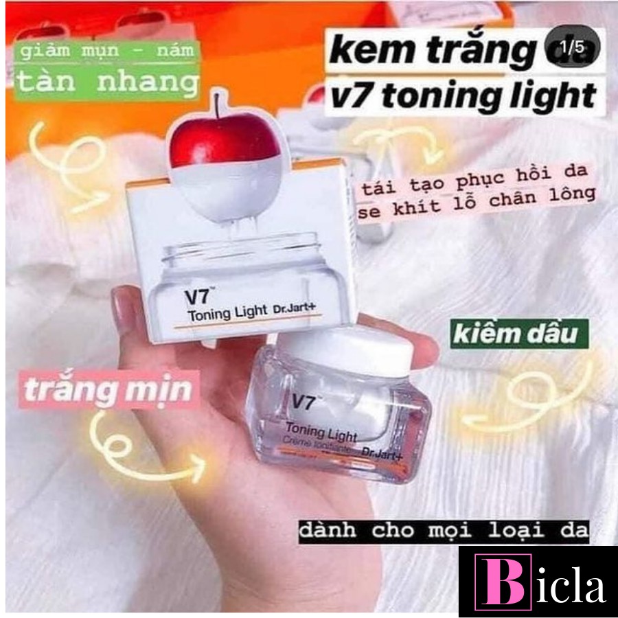 [Chính Hãng] Kem Mặt V7 Toning Light Dr.Jart+ Mini Size 15ml - Kem Mặt V7 Pink Toning Dr.Jart