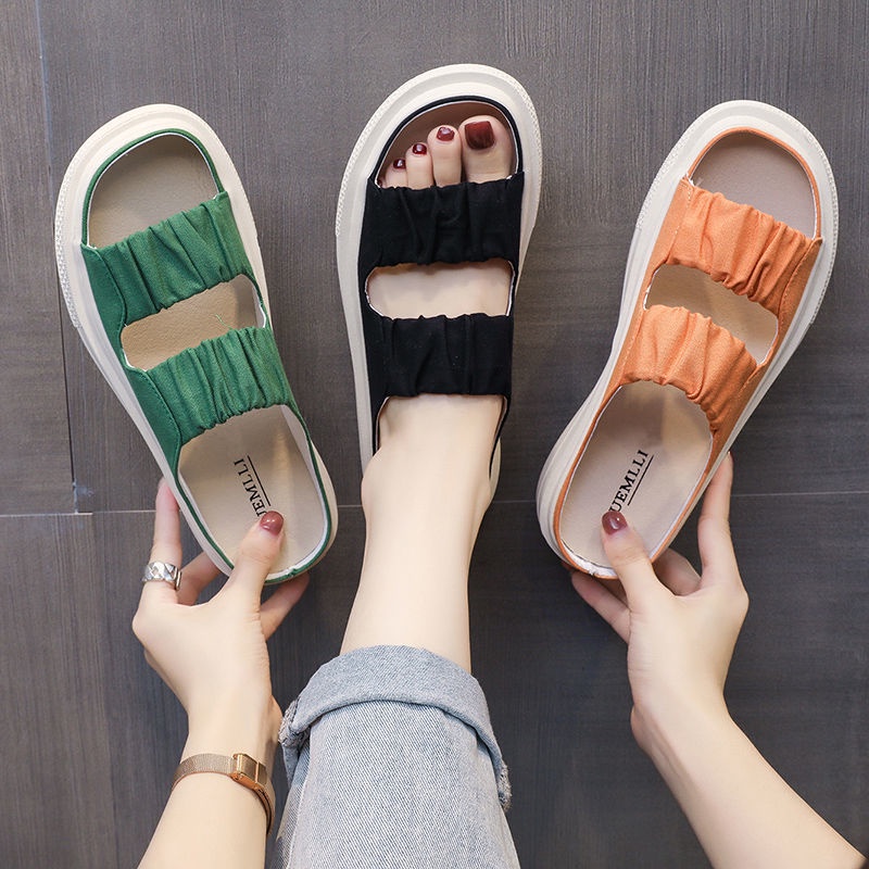 Giày Sandal Vải canvas Hở Ngón Thời Trang Cho Nữ