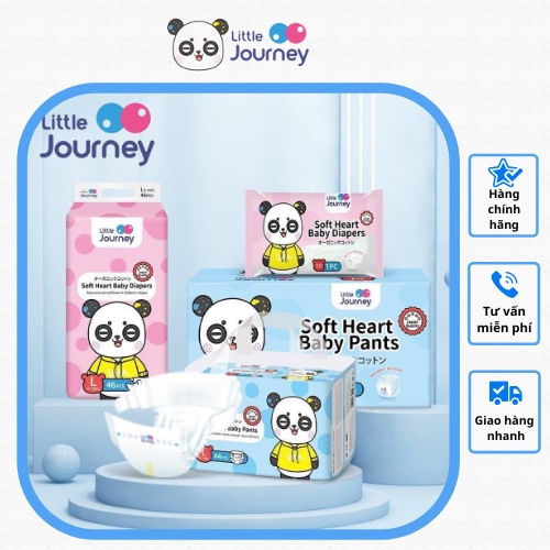 Bỉm Little Journey Dán/Quần Đủ Size S62/M52/L46