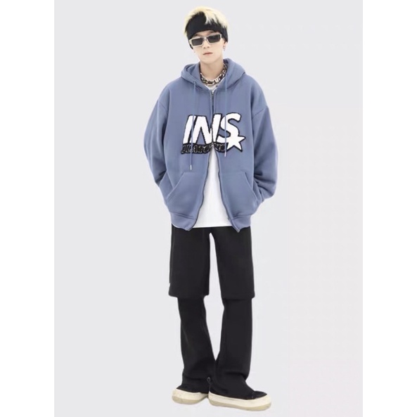 Hoodie zip khoá 2 chiều