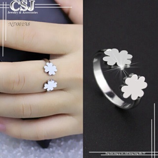 Nhẫn cỏ 4 lá hở