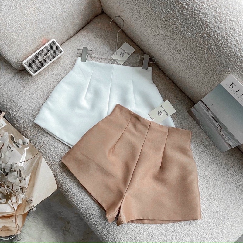 Quần Short Phồng Tacta Lưng Cao Phồng YUMI BÁN SỈ Quần Đùi Nữ Cạp Cao