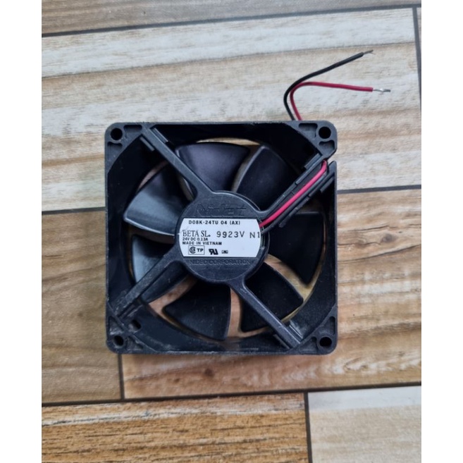 Quạt DC 24V  0.10A-0.18A  8cm (đã qua sử dụng)