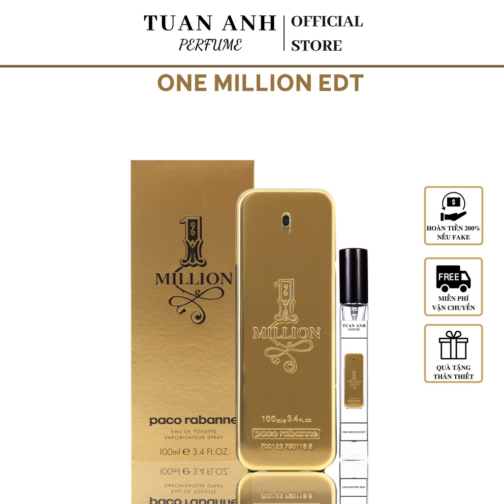Nước hoa nam cao cấp mùi ngọt 1 Million Eau De Toillet chính hãng thơm lâu giá rẻ TUAN ANH PERFUME