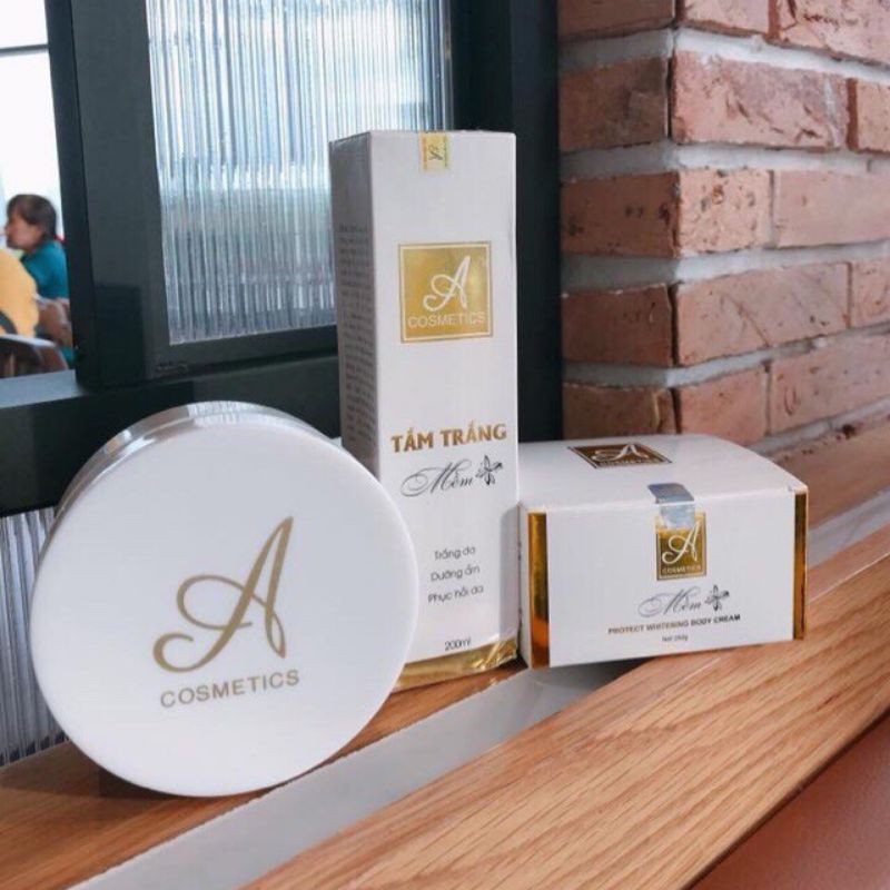 Combo body mềm và tắm trắng mềm mịn