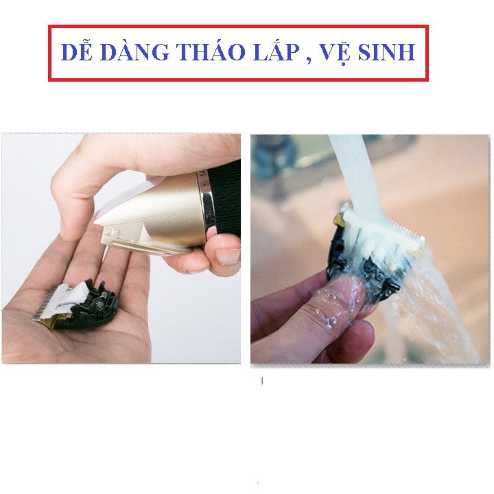 Tăng đơ tông đơ cắt tóc SHUNTIN cầm tay người lớn trẻ em dùng pin công suất lớn an toàn tặng kèm phụ kiện
