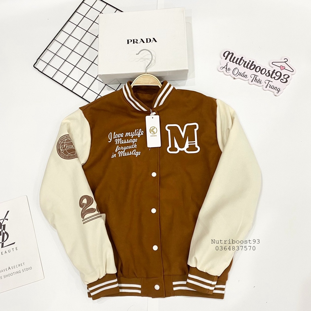 Áo Khoác Bomber Vải Nhung Tăm 2 Lớp Cao Cấp,Phong Cách Nam Nữ Form Rộng