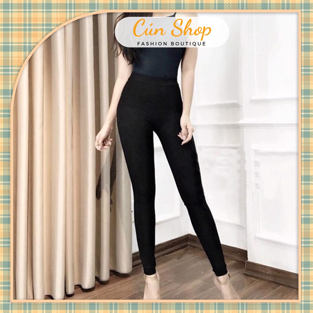 Quần legging nữ cạp cao dáng ôm co giãn phong cách Hàn Quốc - Cún Shop