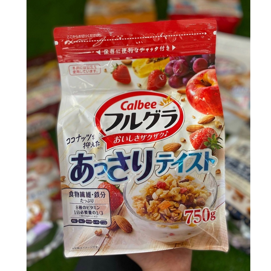 NGŨ CỐC TRÁI CÂY CALBBEE MÀU TRẮNG ĐỎ & ĐỎ - 750g