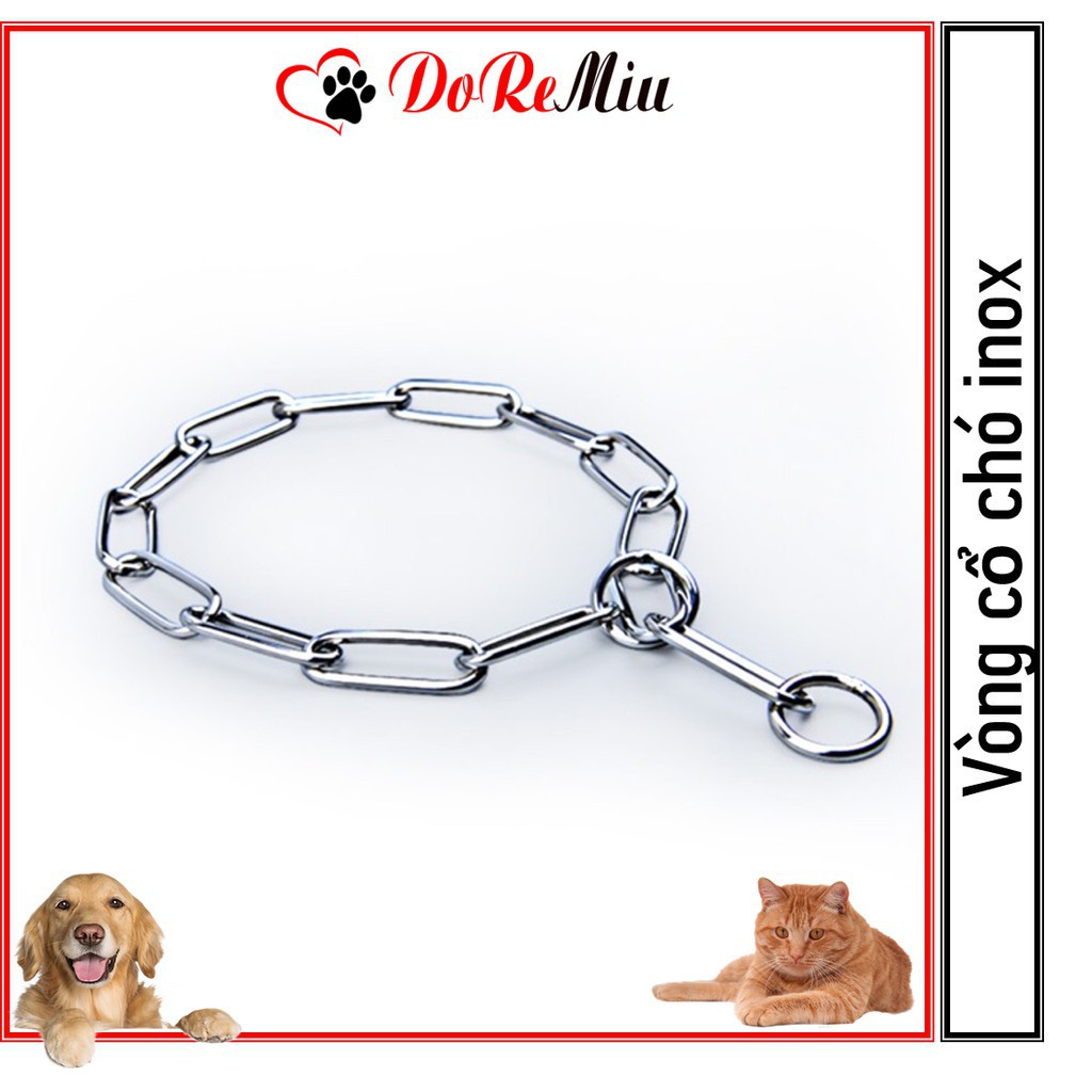 Vòng cổ chó to bằng inox không gỉ vòng cổ kỷ luật kiểu thòng lọng