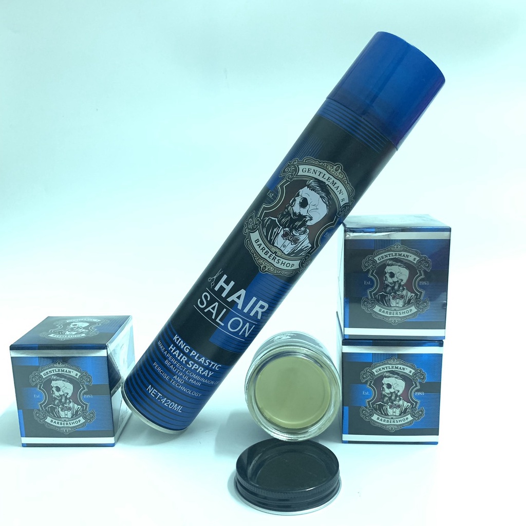 COMBO Sáp Wax vuốt tóc GENTLEMAN"S Clay Wax+ GÔM BARBERSHOP.