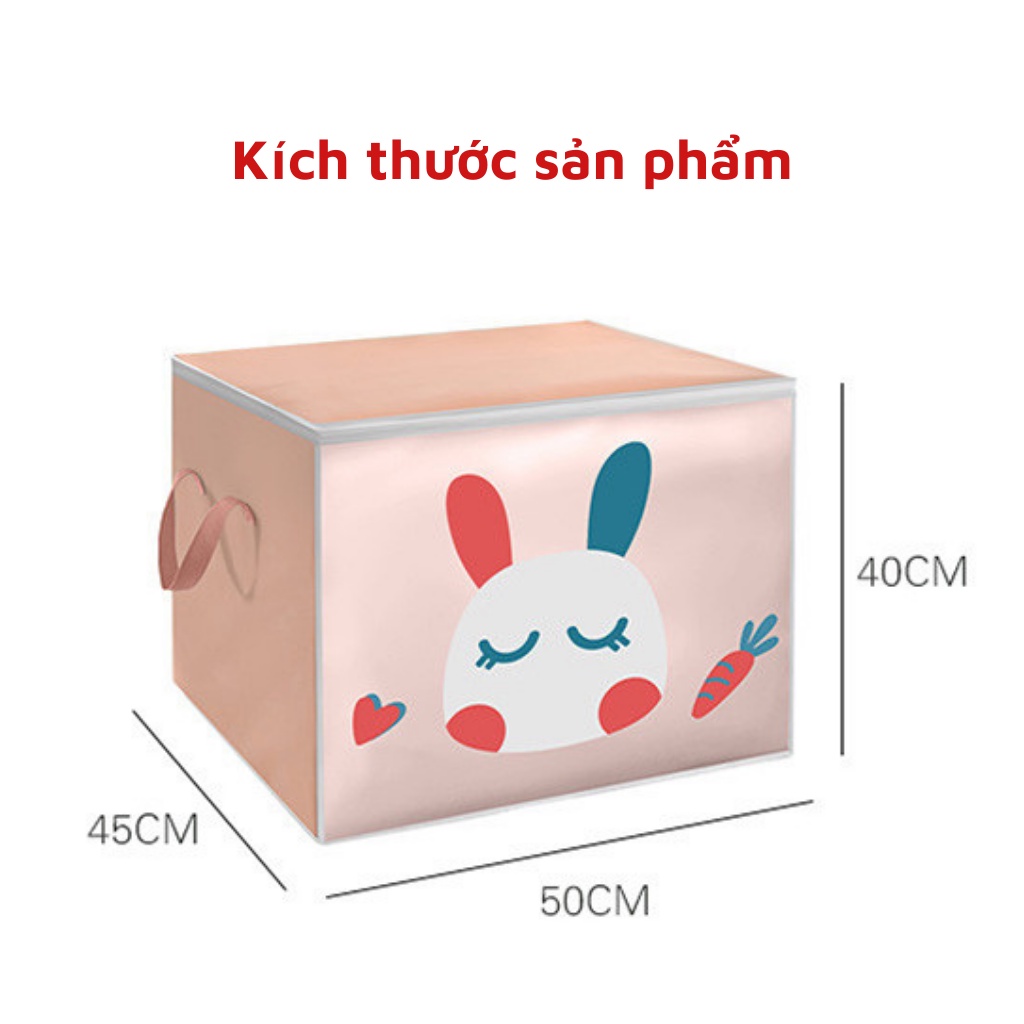 Hộp vải đựng quần áo chăn mền đa năng 72l có quai xách chống thấm nước nắp khóa kéo dung tích