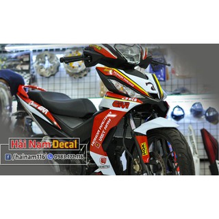 Tem Trùm Winner Trắng Đỏ Racing