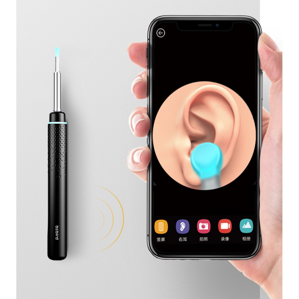 Dụng cụ lấy ráy tai nội soi Xiaomi Bebird R1- Máy lấy ráy tai có đèn kèm camera thông minh - Kết nối APP điện thoại