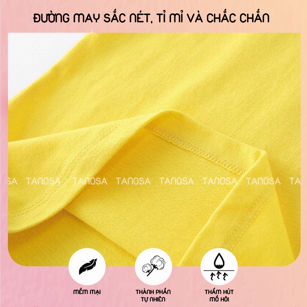 Áo ba lỗ bé trai bé gái chất cotton trơn TANOSA basic hàng chính hãng từ 8-22kg