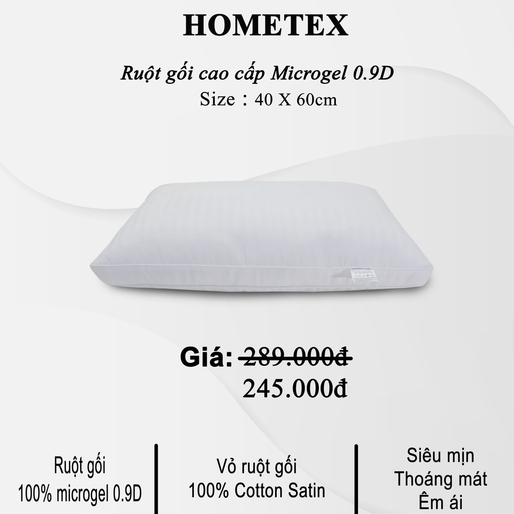 Ruột Gối Đầu Nằm Cao Cấp Microgel - Hometex Luxury Gòn Siêu Nhẹ Thoáng Mát Em Ái Duy Nhật Store
