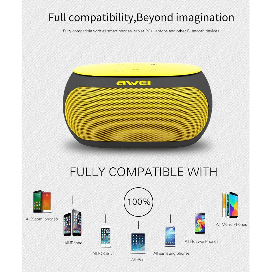 Loa Bluetooth Awei Y200 âm thanh sống động chất lượng cao