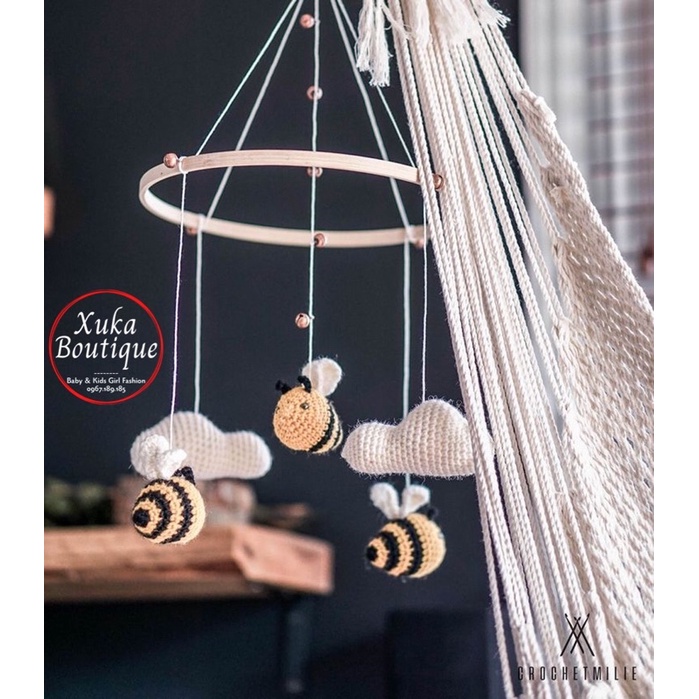 Chuông gió Trang Trí Phòng, Treo Nôi Treo Cũi Hình Ong (Hàng Cao Cấp) Đẹp Mắt Thích Hợp Trang Trí Phòng