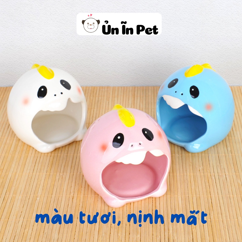 Nhà ngủ sứ hamster, RĂNG SÚN NHỎ siêu mát, dễ thương