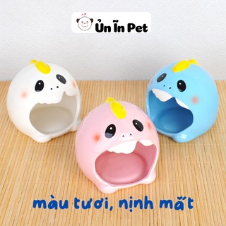 Nhà ngủ sứ hamster, RĂNG SÚN NHỎ siêu mát, dễ thương