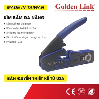 (SG) – Kiềm bấm mạng GoldenLink đa năng kìm cắt kềm tước bấm vuốt thẳng – Chính hãng Golden Link Đài Loan (Taiwan)