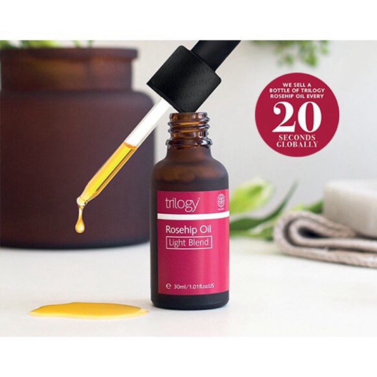 SALE HÈ Trilogy rosehip oil Light blend tinh dầu tầm Xuân cho da nhạy cảm SALE HÈ