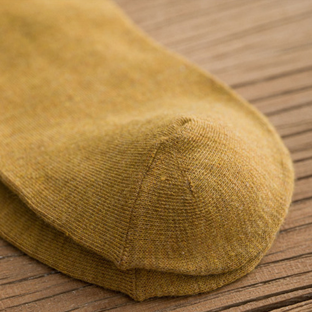 Vớ Cotton Cổ Thuyền Màu Trơn Đơn Giản Cho Nữ