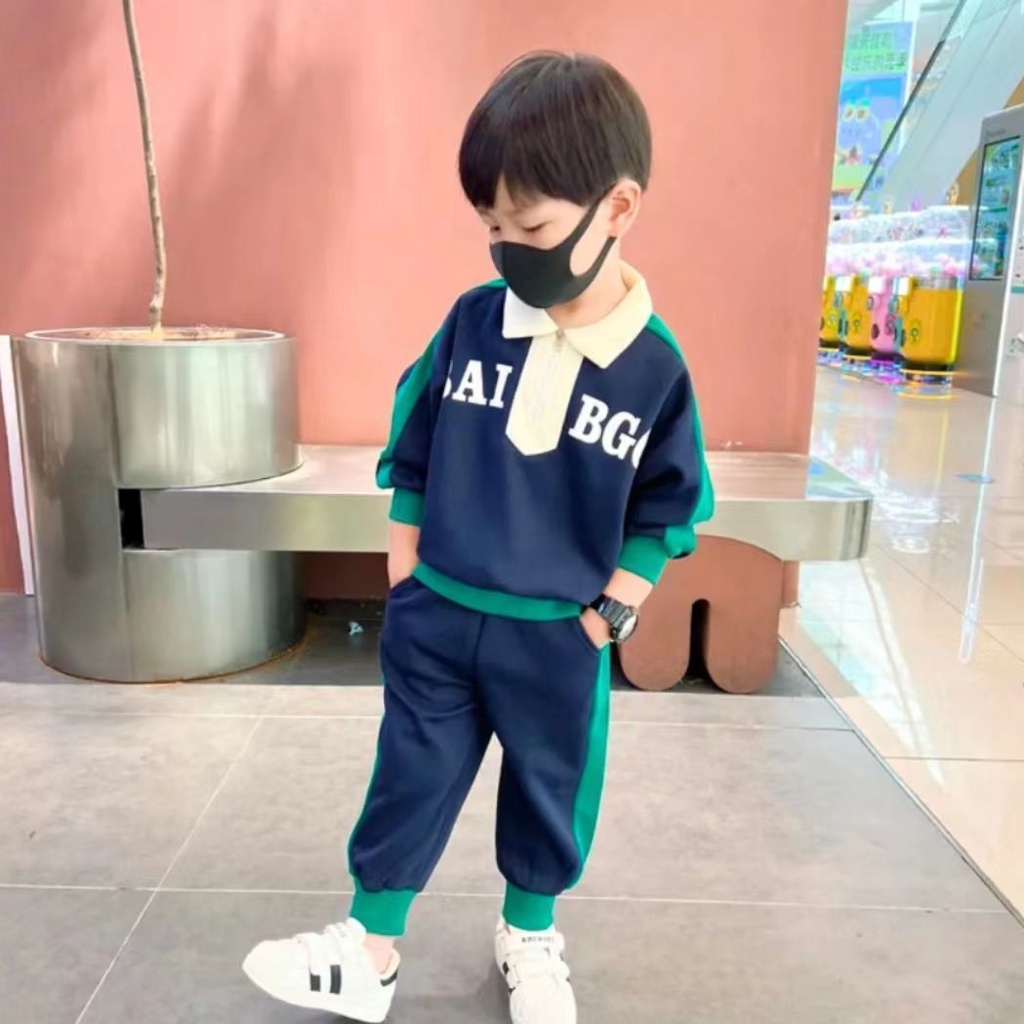 Set Đồ Thể Thao 2 Món Phối Màu Thời Trang Mùa Thu Mới 2022 Cho Bé