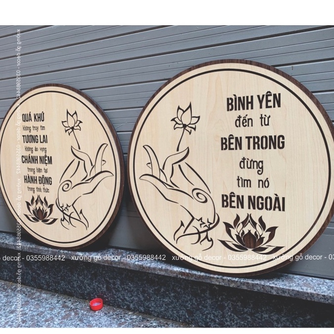 Tranh Treo Tường Trang Trí Phòng Thiền , Phòng Tập Yoga, Phòng Thờ...Bằng Gỗ Giá Rẻ