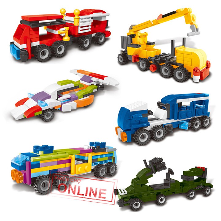 LEGO Xe công trình 4 in 1 (4 Túi)-Hàng Chuẩn, giao mẫu ngẫu nhiên